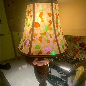 Beach glass lamp
